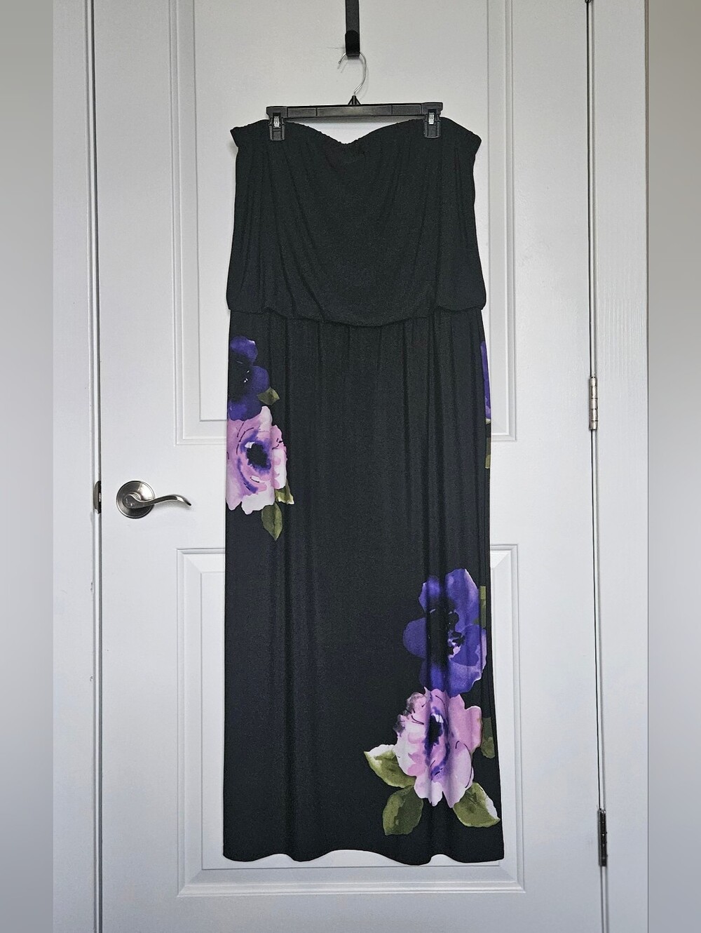 Lane Bryant Plus Size 18/20 Strapless Maxi Dress with Floral Print